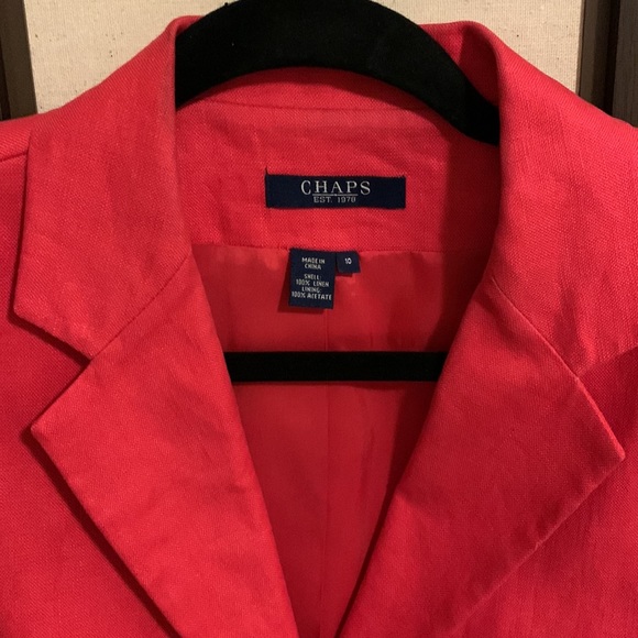 Chaps linen jacket in red - Picture 4 of 4